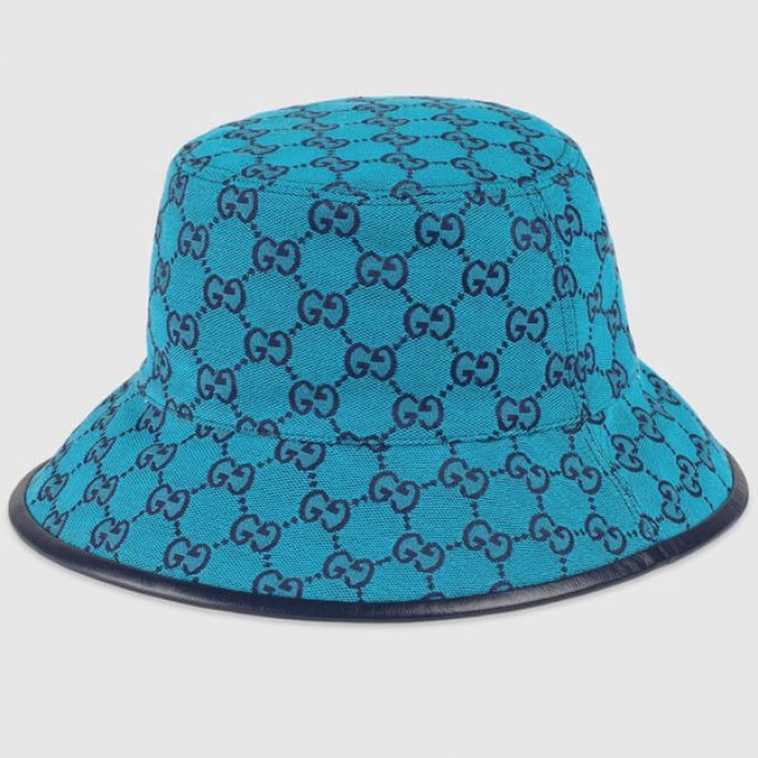 [即発]グッチ キャップ コピー グッチ*GGキャンバス フェドラハット ライトブルー/ピンク 656573 3HAD0 4268