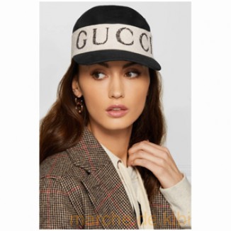 2023-19AW★グッチスーパーコピー★ヘアバンド付き*ベースボールキャップ/Black