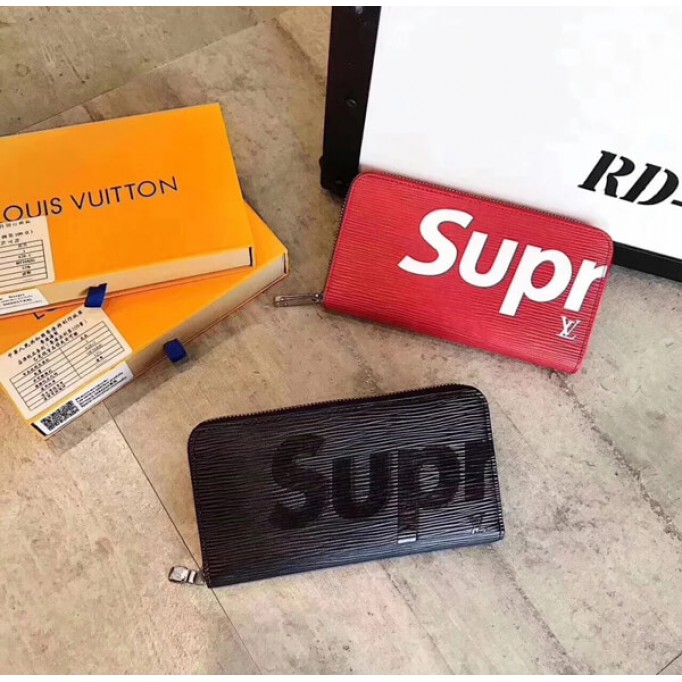 シュプリーム ヴィトン 財布 偽物 20-23AWシュプリーム 偽物 ジッピーウォレット 新作 Epi Leather Zippy Organizer Wallet 黒