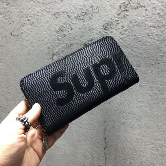 シュプリーム ヴィトン 財布 偽物 20-23AWシュプリーム 偽物 ジッピーウォレット 新作 Epi Leather Zippy Organizer Wallet 黒