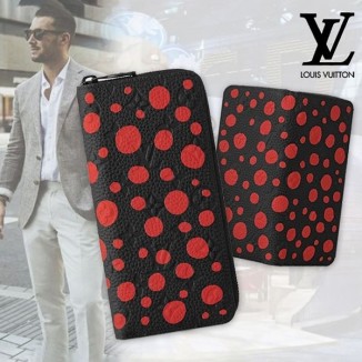 ルイヴィトン LV × YK ジッピーウォレット 偽物 長財布 水玉 M81904