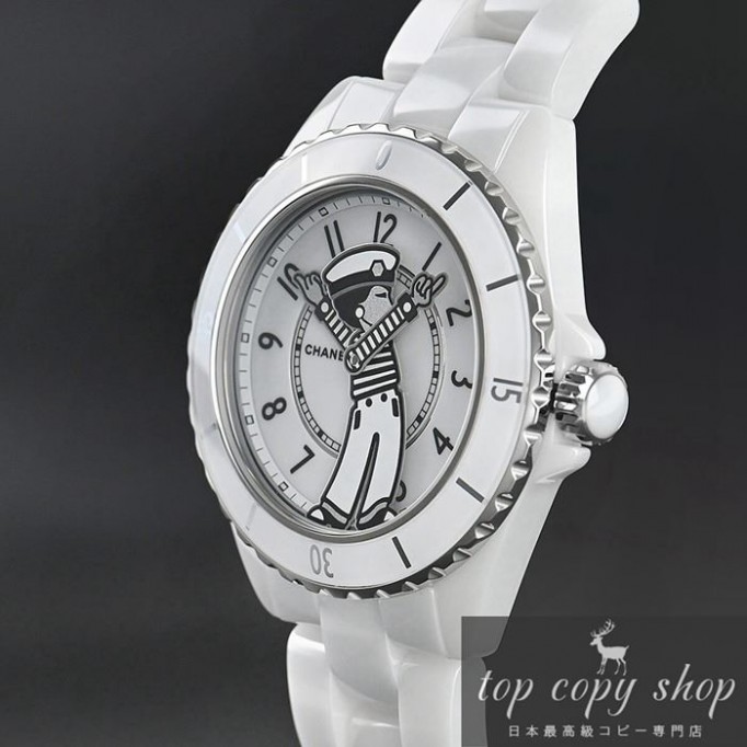 
                        シャネル マドモアゼル J12 スーパーコピー ラ パウザ 38mm H7481
                    