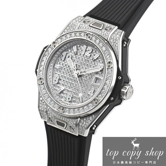 
                        ウブロ ビッグバン スーパーコピー ワンクリック スチールフルパヴェ 485.SX.9000.RX.1604
                    