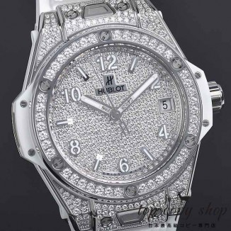 
                        ウブロ ビッグバン スーパーコピー ワンクリック スチールホワイトフルパヴェ 465.SE.9010.RW.1604
                    