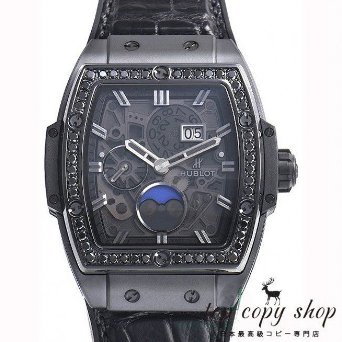 
                        ウブロ スピリット オブ ビッグバン スーパーコピー ムーンフェイズ オールブラックダイヤモンド 647.CI.1110.LR.1200
                    