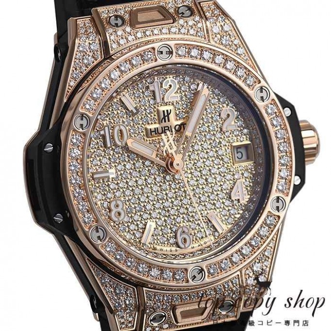 
                        ウブロ ビッグバン スーパーコピー ワンクリック キングゴールドフルパヴェ 465.OX.9010.RX.1604
                    