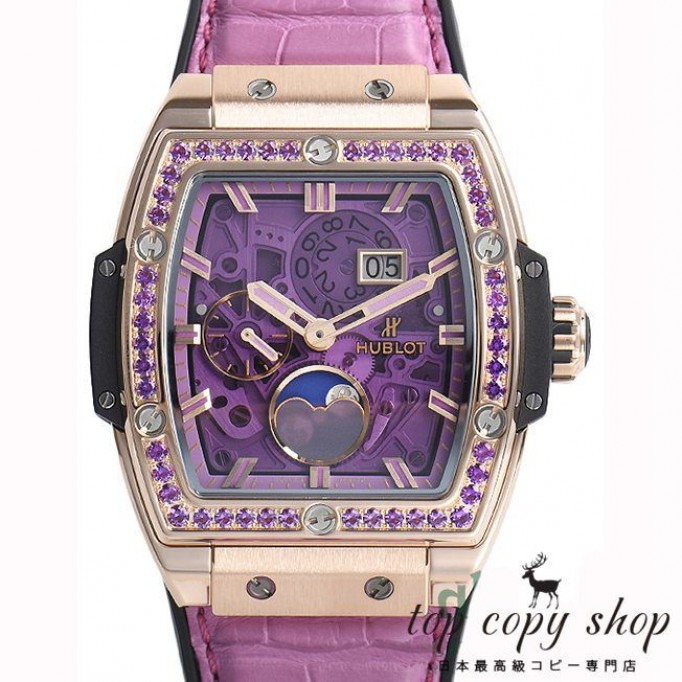 
                        ウブロ スピリッド オブ ビッグバン スーパーコピー ムーンフェイズ キングゴールド パープル 647.OX.4781.LR.1205
                    