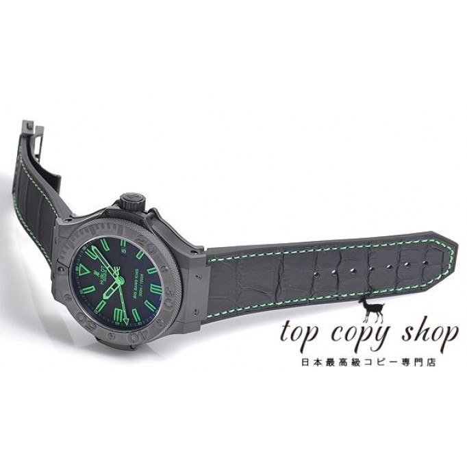 
                        ウブロ ビッグバン スーパーコピー キング オールブラック グリーン 世界限定５００本 324.CI.1190.GR.ABG11
                    