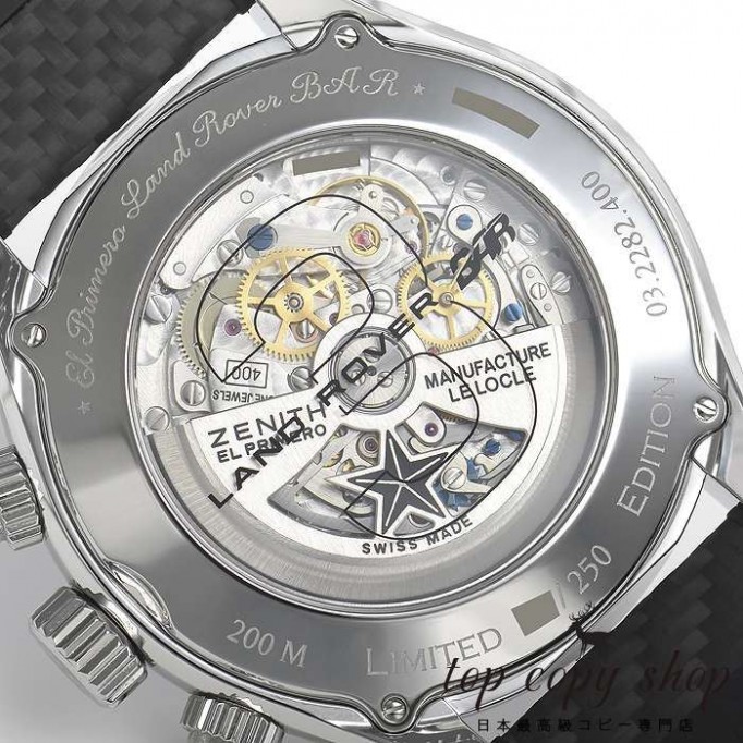 
                        ゼニス エルプリメロ スーパーコピー スポーツ ランドローバー ＢＡＲチームエディション 世界限定２５０本 03.2482.400/91.R578
                    