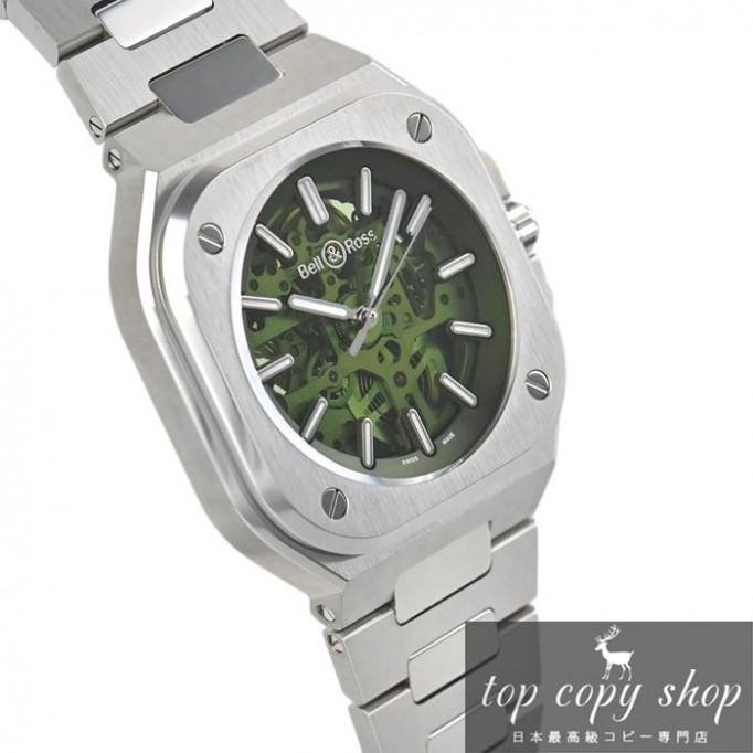 ベル＆ロス スーパーコピー BR05 SKELETON GREEN 世界限定500本 BR05A-GN-SKST/SST