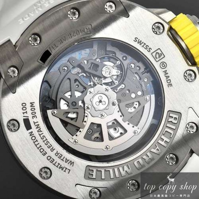 リシャールミル コピー  オートマティック ダイバーズ スケルトン セントバーツ 世界限定１００本 RM028