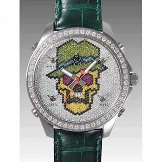 ジェイコブ コピー  ５タイムゾーン ４７ JC-SKULL 4DC