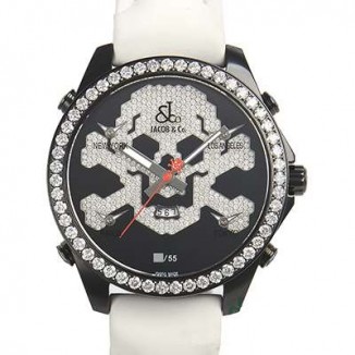 ジェイコブ コピー  ５タイムゾーン ４７ スカル 世界限定５５本 JC-SKULL10