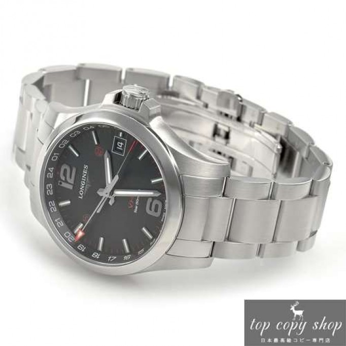 ロンジン スーパーコピー  コンクエスト Ｖ．Ｈ．Ｐ ＧＭＴ L3.718.4.56.6