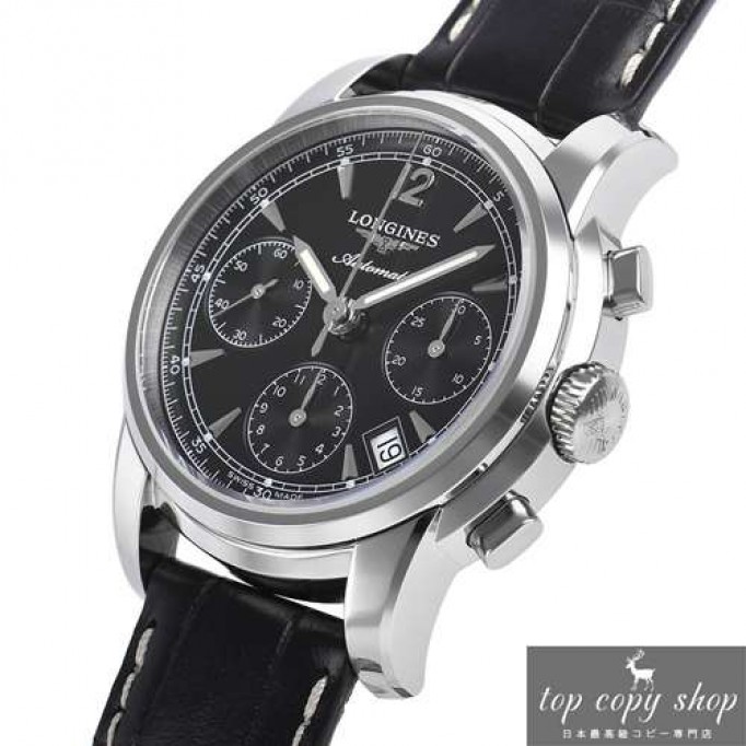 ロンジン スーパーコピー  サンティミエ クロノグラフ L2.753.4.52.3