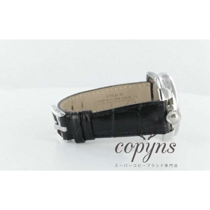 ガガミラノ 偽物 マニュアーレ40mm 5020.5 レザー ブラック/ホワイトシェル ボーイズ