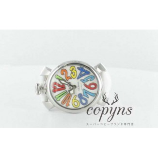 ガガミラノ 偽物 マニュアーレ40mm 5020.1 レザー ホワイト/ホワイトシェル ボーイズ