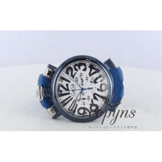 ガガミラノ コピー クロノ48mm 5050.8 ラバー ブルー/ホワイト メンズ