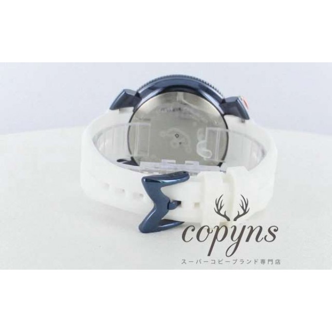 ガガミラノ コピー クロノ48mm 6053.1 ラバー ホワイト/シルバー メンズ