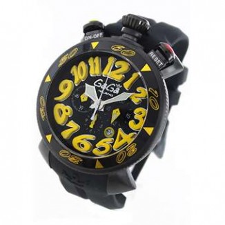 ガガミラノ コピー クロノ48mm 6054.4 ラバー ブラック メンズ