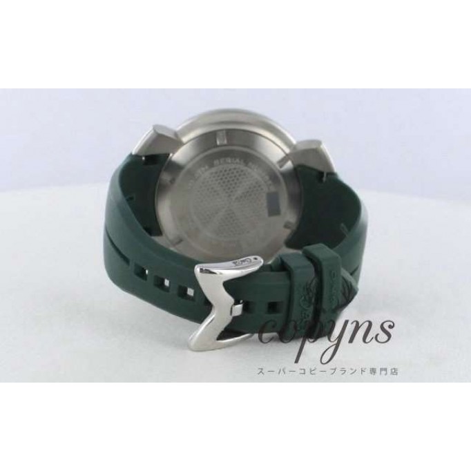 ガガミラノ コピー クロノ48mm 5050.6 ラバー グリーン メンズ
