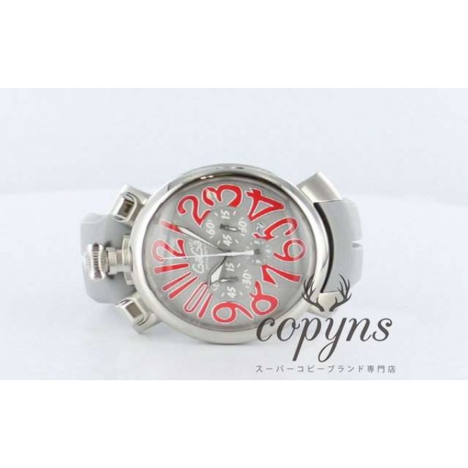 ガガミラノ コピー クロノ48mm 5050.4 ラバー グレー メンズ
