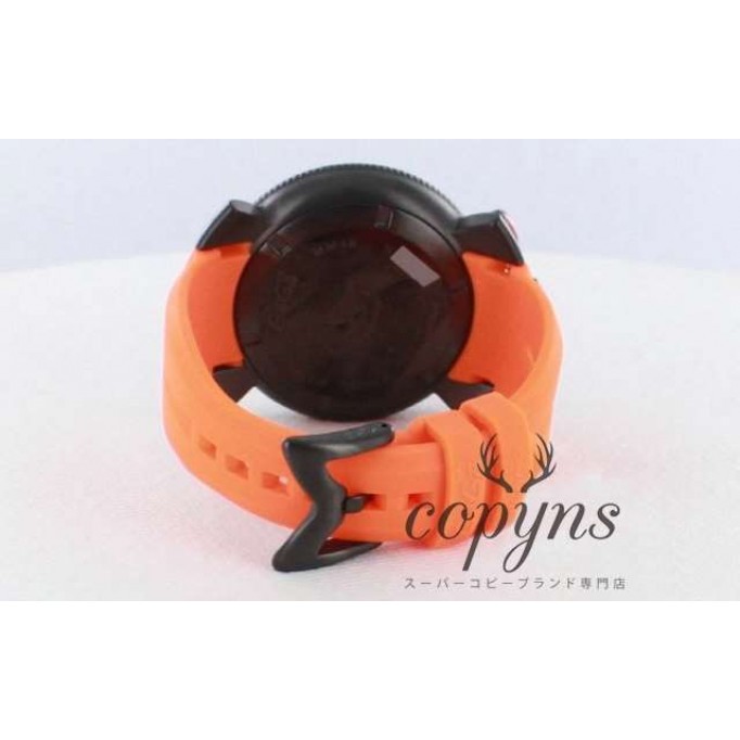 ガガミラノ コピー クロノ48mm 6054.3 ラバー ライトオレンジ/ブラック メンズ