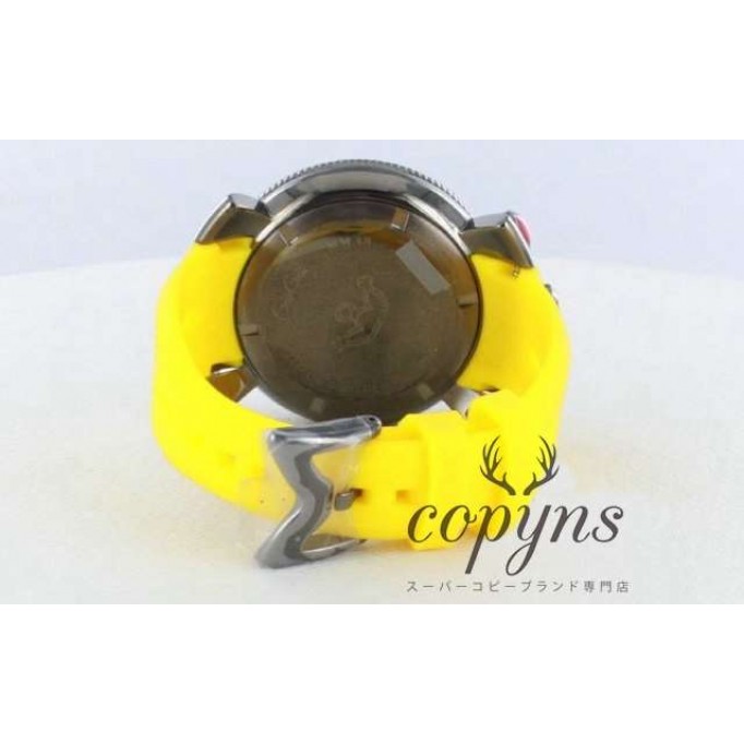 ガガミラノ コピー クロノ48mm 6054.6 ラバー イエロー/グレー メンズ