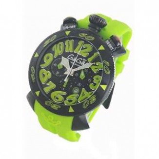 ガガミラノ コピー クロノ48mm 6054.2 ラバー ライトグリーン/ブラック メンズ