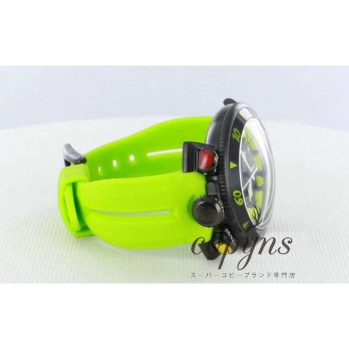 ガガミラノ コピー クロノ48mm 6054.2 ラバー ライトグリーン/ブラック メンズ