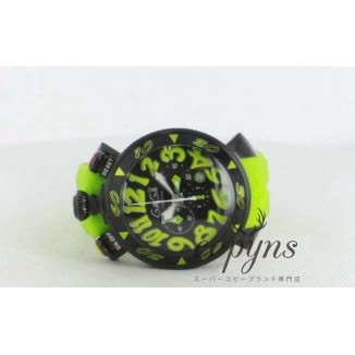 ガガミラノ コピー クロノ48mm 6054.2 ラバー ライトグリーン/ブラック メンズ