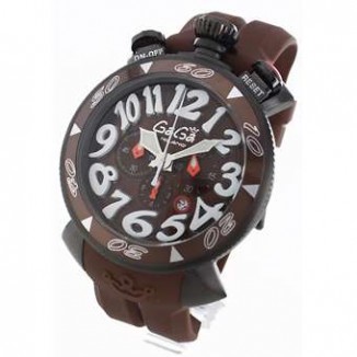 ガガミラノ コピー クロノ48mm 6054.5 ラバー ブラウン メンズ