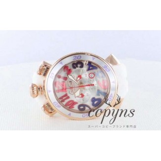 ガガミラノ コピー クロノ48mm 6056.9 ラバー ホワイト/PGPシャンパンシルバー メンズ