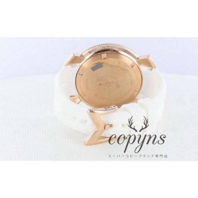 ガガミラノ コピー クロノ48mm 6056.9 ラバー ホワイト/PGPシャンパンシルバー メンズ