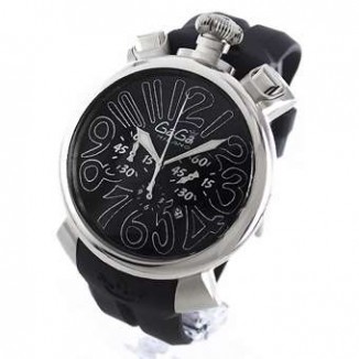 ガガミラノ コピー クロノ48mm 5050.5 ラバー ブラック メンズ 