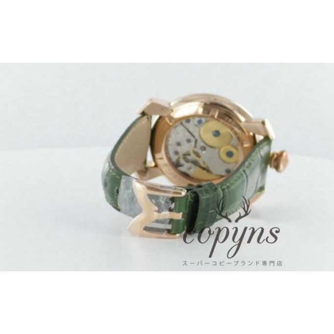 ガガミラノ 偽物 マニュアーレ48mm 5011.4 手巻き スモールセコンド レザー PGPグリーン メンズ