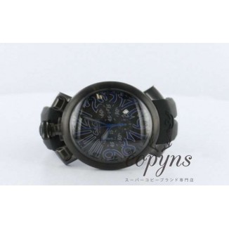 ガガミラノ コピー クロノ48mm 5050.9 ラバー ブラック メンズ