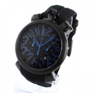 ガガミラノ コピー クロノ48mm 5050.9 ラバー ブラック メンズ
