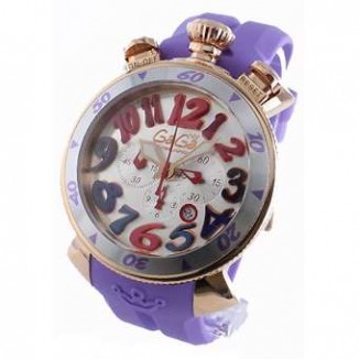 ガガミラノ コピー クロノ48mm 6056.9 ラバー ライトパープル/PGPシャンパンシルバー メンズ
