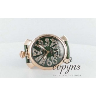 ガガミラノ 偽物 マニュアーレ48mm 5011.4 手巻き スモールセコンド レザー PGPグリーン メンズ
