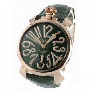 ガガミラノ 偽物 マニュアーレ48mm 5011.4 手巻き スモールセコンド レザー PGPグリーン メンズ
