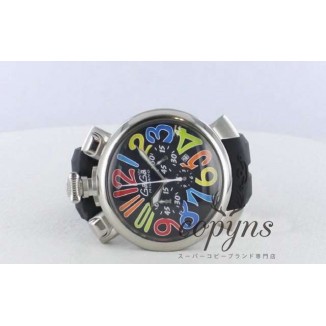 ガガミラノ コピー クロノ48mm 5050.2 ラバー ブラック メンズ