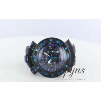 ガガミラノ コピー クロノ48mm 6054.1 ラバー ブラック メンズ