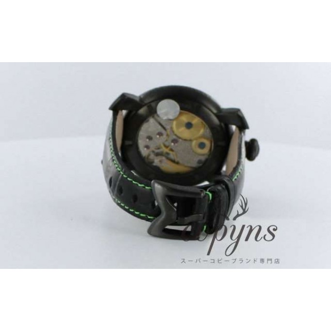 ガガミラノ 偽物 マニュアーレ48mm 5016.3 手巻き スモールセコンド レザー ブラック/カーボンブラック メンズ 「世界限定500本」