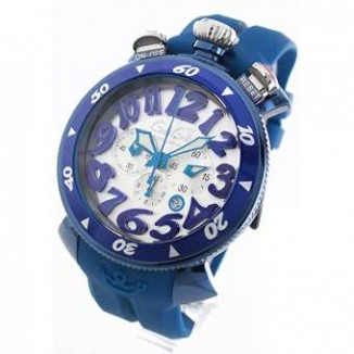 ガガミラノ コピー クロノ48mm 6053.1 ラバー ブルー/シルバー メンズ 