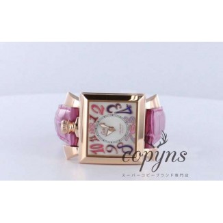 ガガミラノ スーパーコピー ナポレオーネ40mm 6031.1 レザー ピンク/PGPホワイトシェル ボーイズ