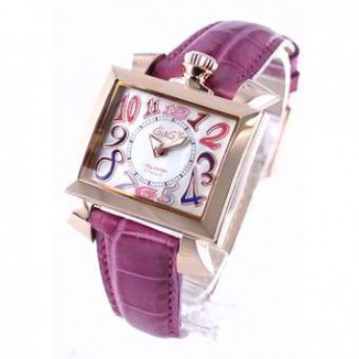 ガガミラノ スーパーコピー ナポレオーネ40mm 6031.1 レザー ピンク/PGPホワイトシェル ボーイズ