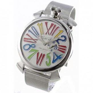 ガガミラノ レプリカ スリム46mm 5080.1 スモールセコンド シルバー メンズ