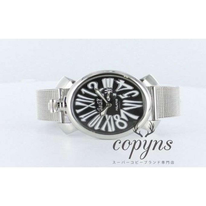 ガガミラノ 偽物  レプリカ スリム46mm 5080.2 スモールセコンド ブラック メンズ