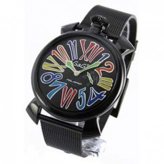 ガガミラノ偽物  レプリカ スリム46mm 5082.1 スモールセコンド ブラック メンズ